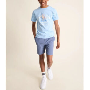 NEW CHUBBIES Boys Soft Blue The Howlin' For The Weekend Pullover T-Shirt XL